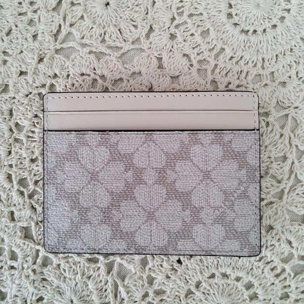 Kate Spade Women's Spade Flower Card Case in Dark Beige